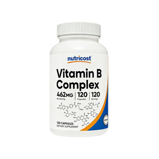Nutricost High Potency Vitamin B Complex 462mg, 120 Capsules - with Vitamin C - Energy Complex