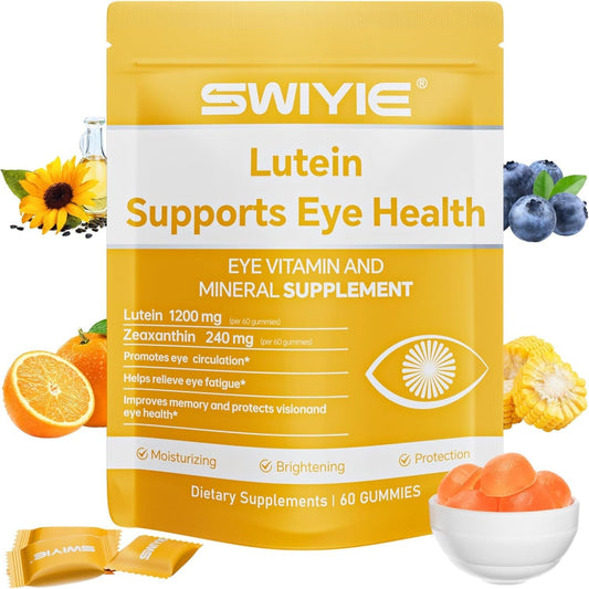 Lutein Gummies for Eye Health – Vision Support Eye Vitamins, Blueberry Flavor, 60 Gummies