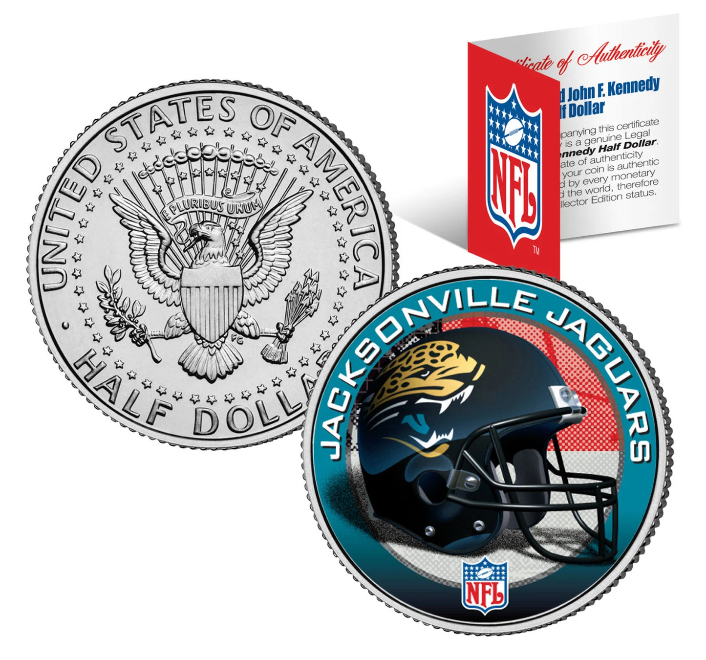 NFL HELMET LOGOS JFK Half Dollar US Football Coins OFFICIALLY LICENSED 32 TEAMS