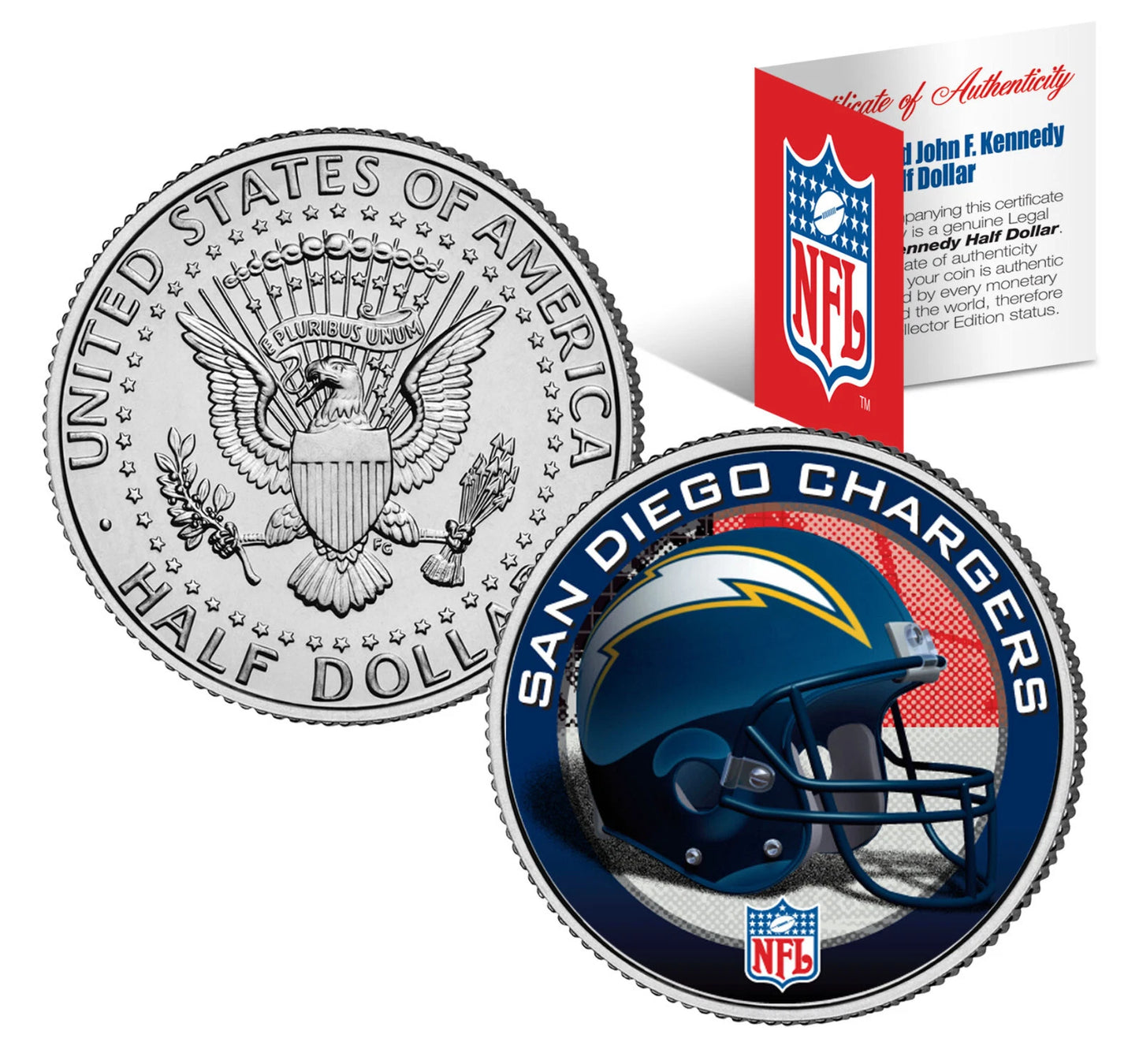 NFL HELMET LOGOS JFK Half Dollar US Football Coins OFFICIALLY LICENSED 32 TEAMS