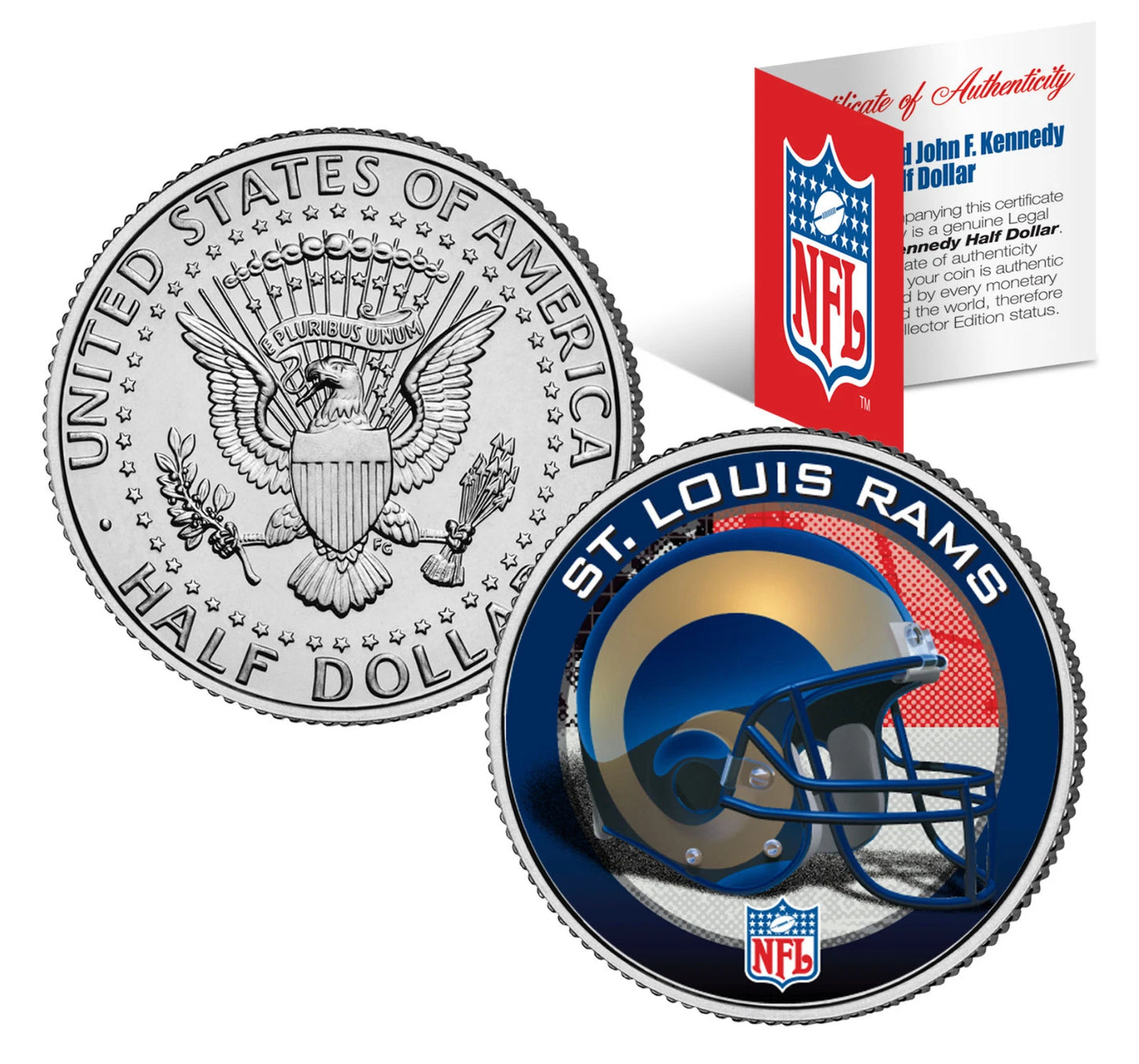 NFL HELMET LOGOS JFK Half Dollar US Football Coins OFFICIALLY LICENSED 32 TEAMS