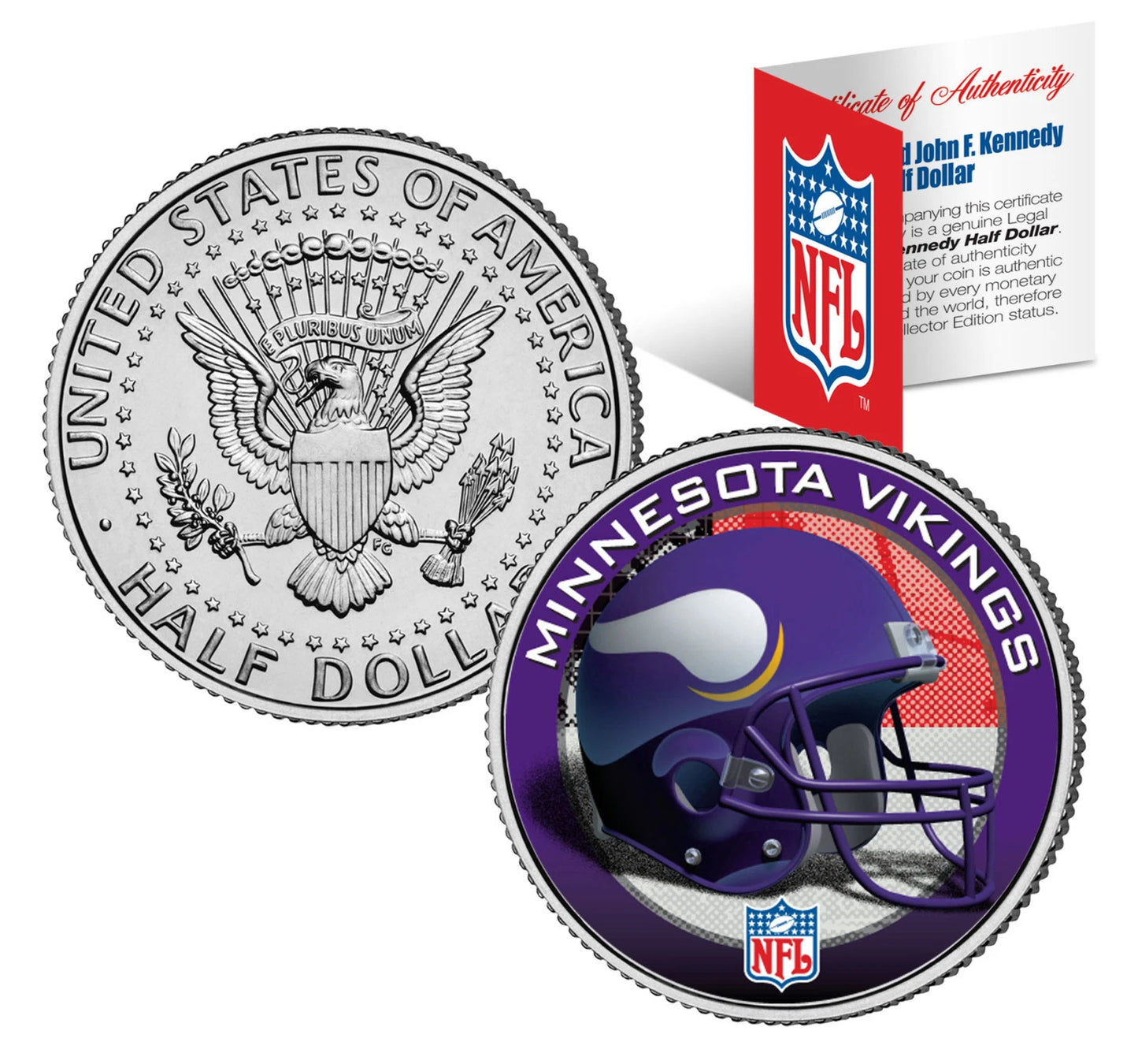 NFL HELMET LOGOS JFK Half Dollar US Football Coins OFFICIALLY LICENSED 32 TEAMS