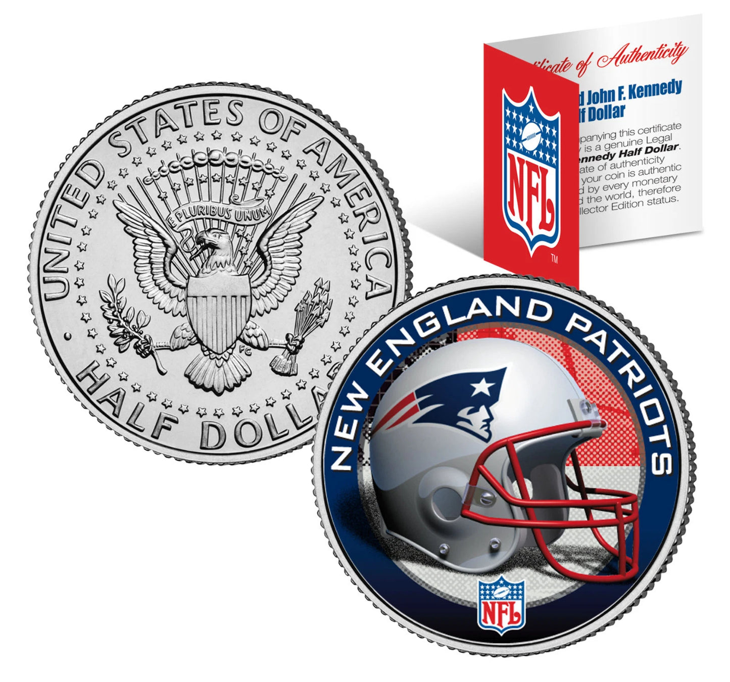 NFL HELMET LOGOS JFK Half Dollar US Football Coins OFFICIALLY LICENSED 32 TEAMS