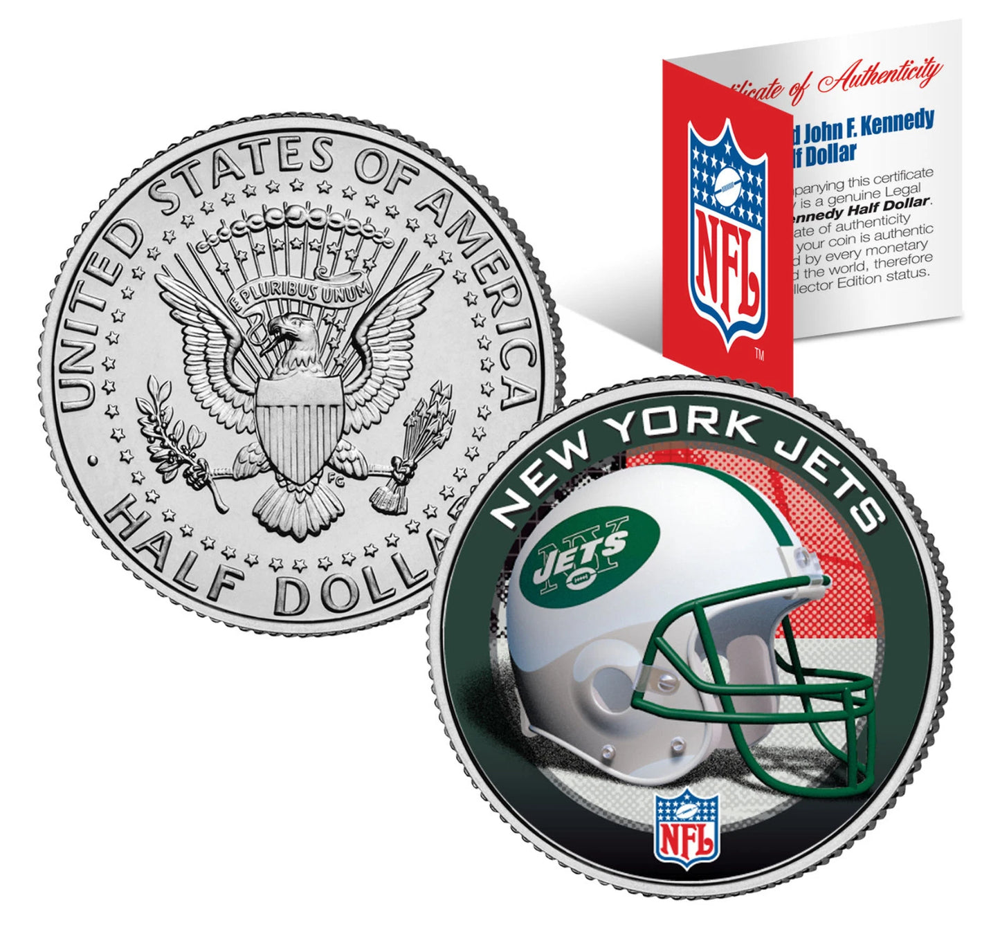 NFL HELMET LOGOS JFK Half Dollar US Football Coins OFFICIALLY LICENSED 32 TEAMS