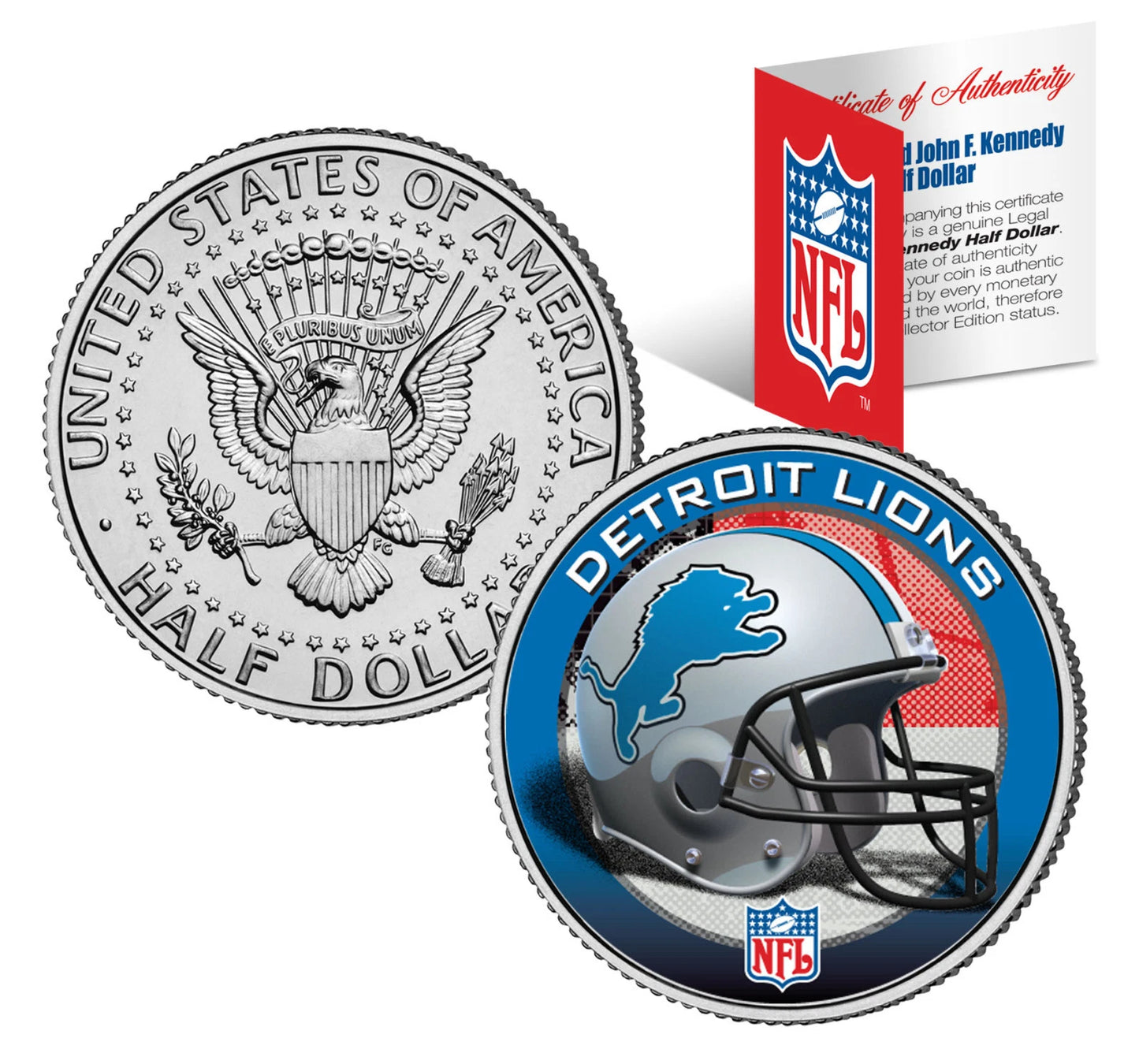 NFL HELMET LOGOS JFK Half Dollar US Football Coins OFFICIALLY LICENSED 32 TEAMS