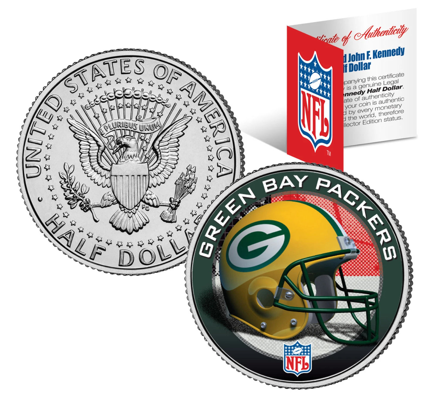 NFL HELMET LOGOS JFK Half Dollar US Football Coins OFFICIALLY LICENSED 32 TEAMS