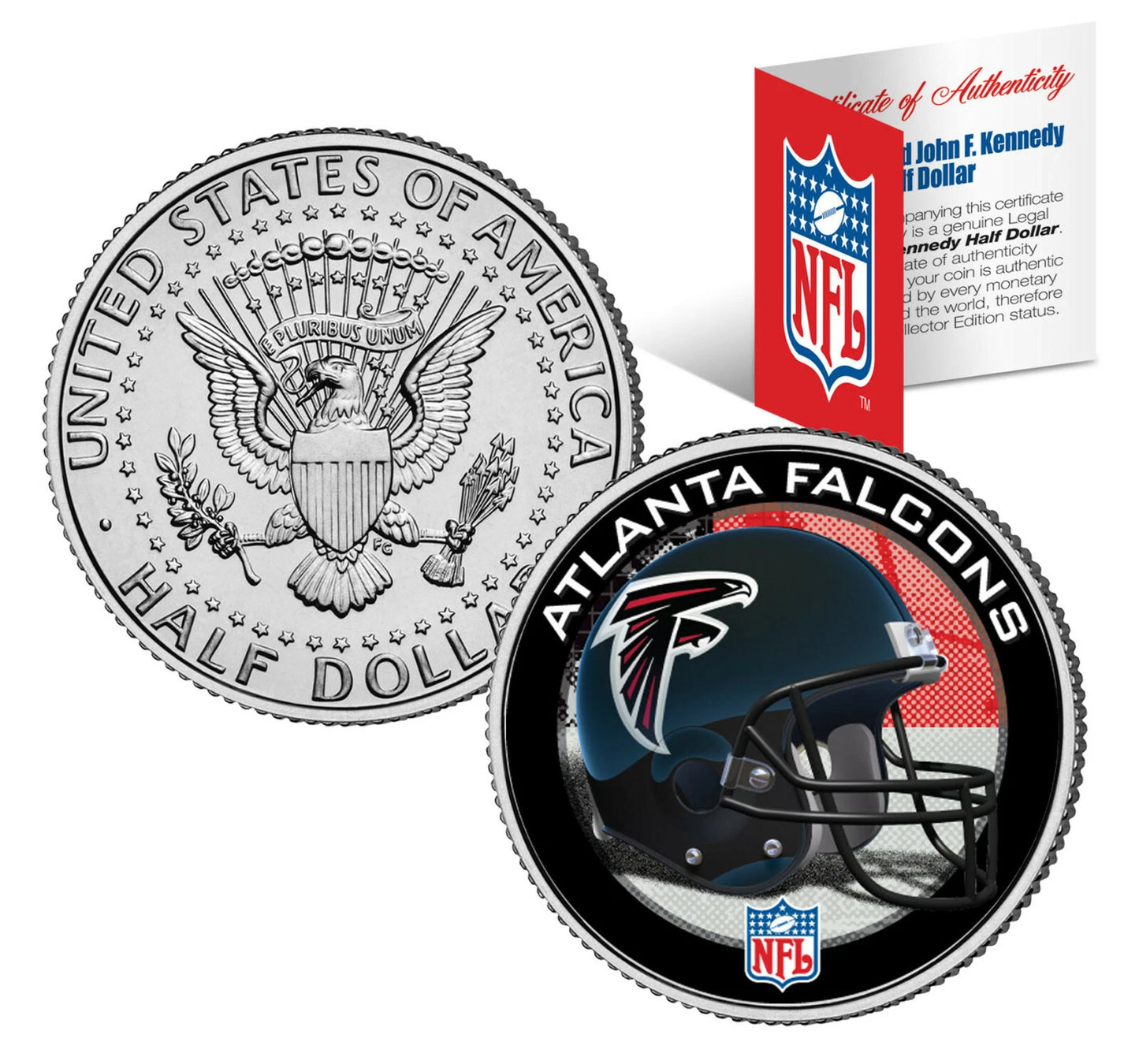NFL HELMET LOGOS JFK Half Dollar US Football Coins OFFICIALLY LICENSED 32 TEAMS